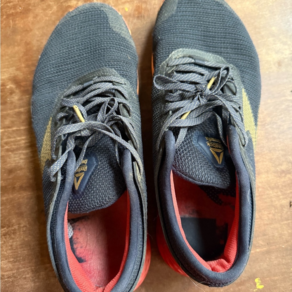 Reebok Black and Orange Nano Athletic Shoes